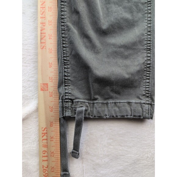American Eagle Flex Cargo Pants Mens 32x34 Green Slim Straight With Ankle Ties - Picture 6 of 16